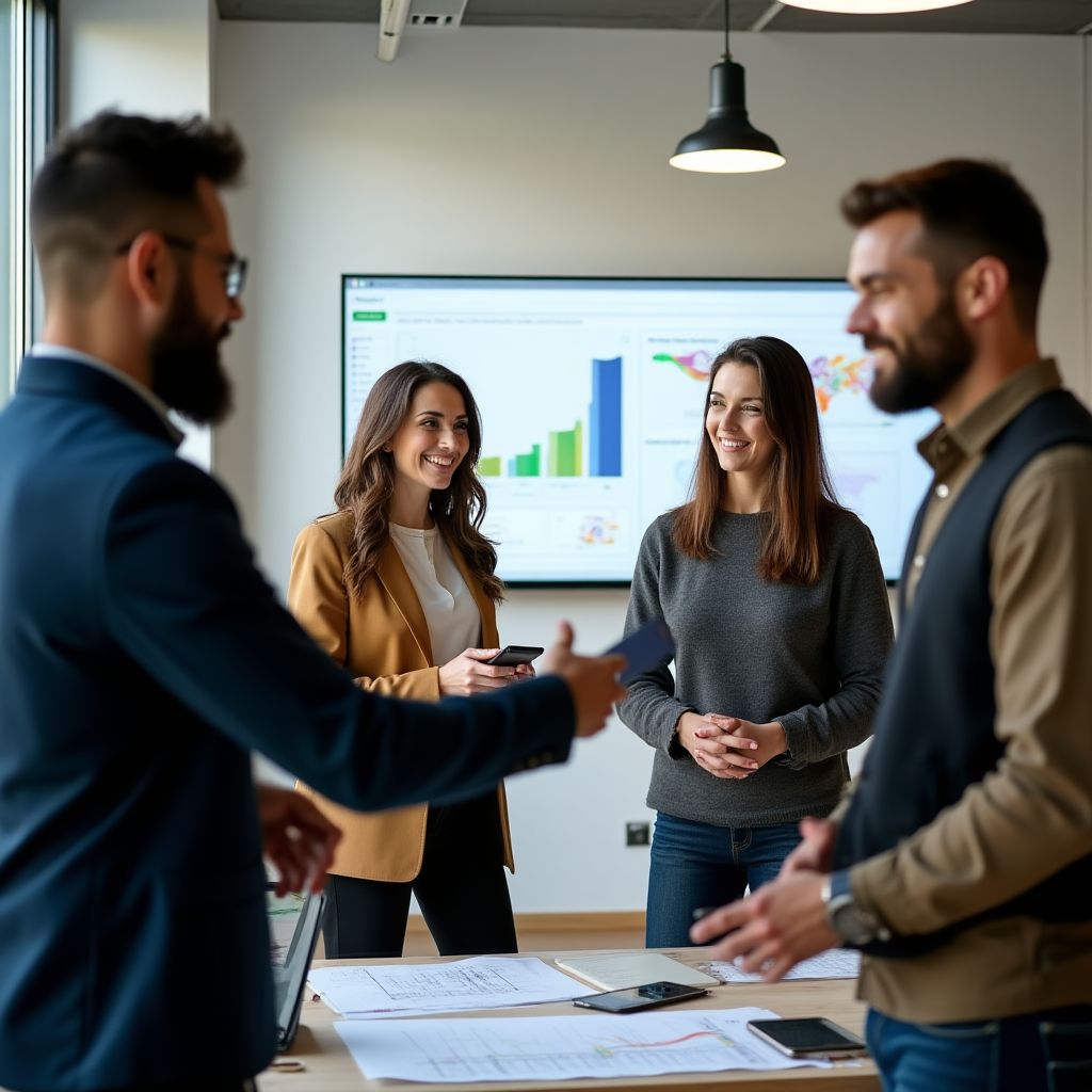 Equipo de consultores trabajando en un proyecto